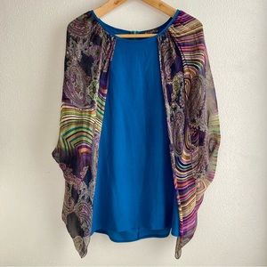 Amour de Pin Up Mathilda Silk Scarf Paisley Hem Robe Top/Dress Read Description